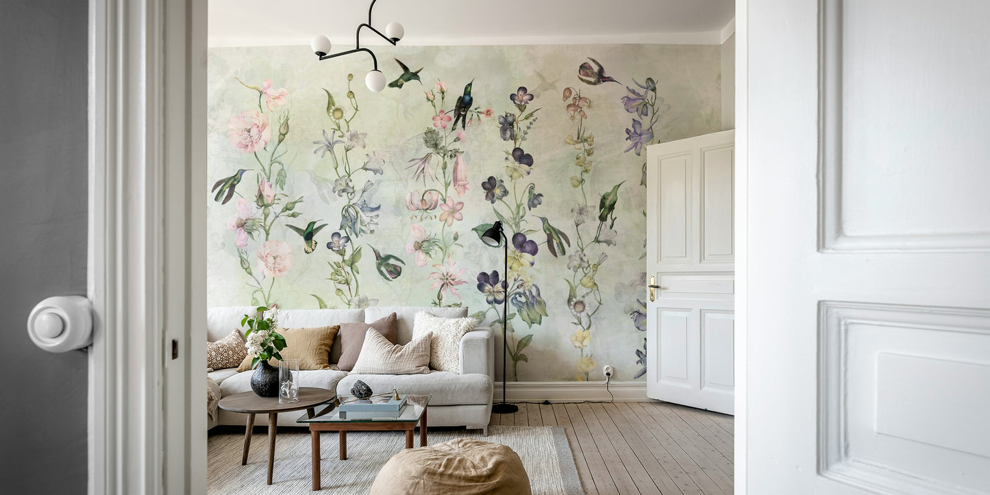 Bedroom garden wall mural

