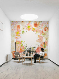 Gentle botanical shapes wallpaper

