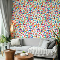 Playful dotted wallpaper perfect for kids’ rooms and nurseries.

