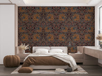 Traditional botanical wallpaper design

