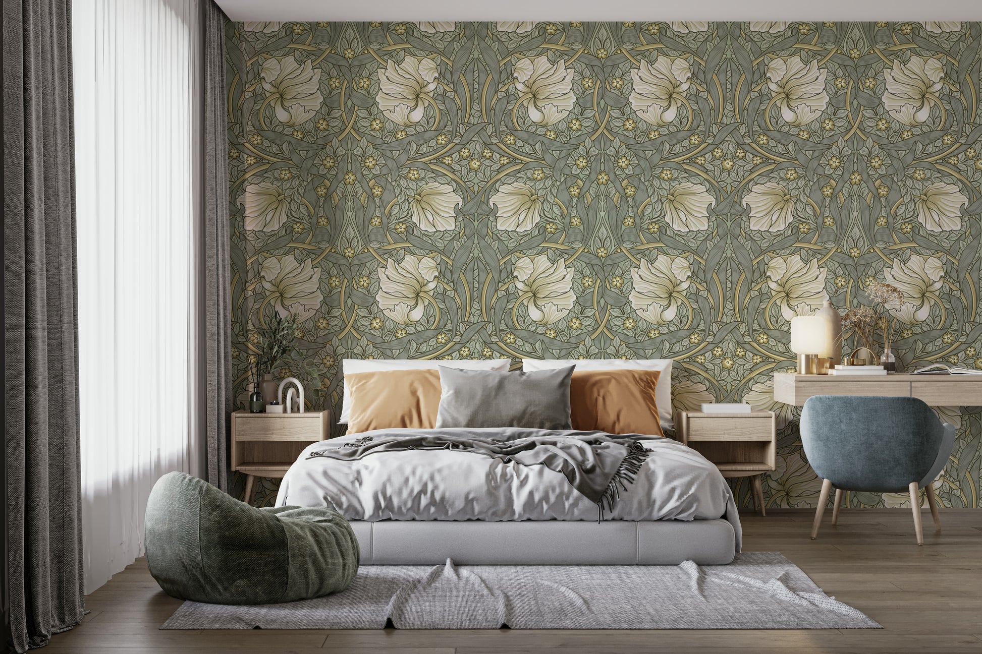 Classic William Morris wallpaper for walls

