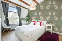 Elegant floral wallpaper for living rooms

