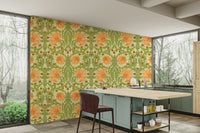 Elegant floral wallpaper for living rooms

