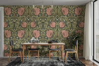 Pimpernel wallpaper with warm earthy tones

