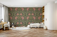 Elegant floral wallpaper for living rooms


