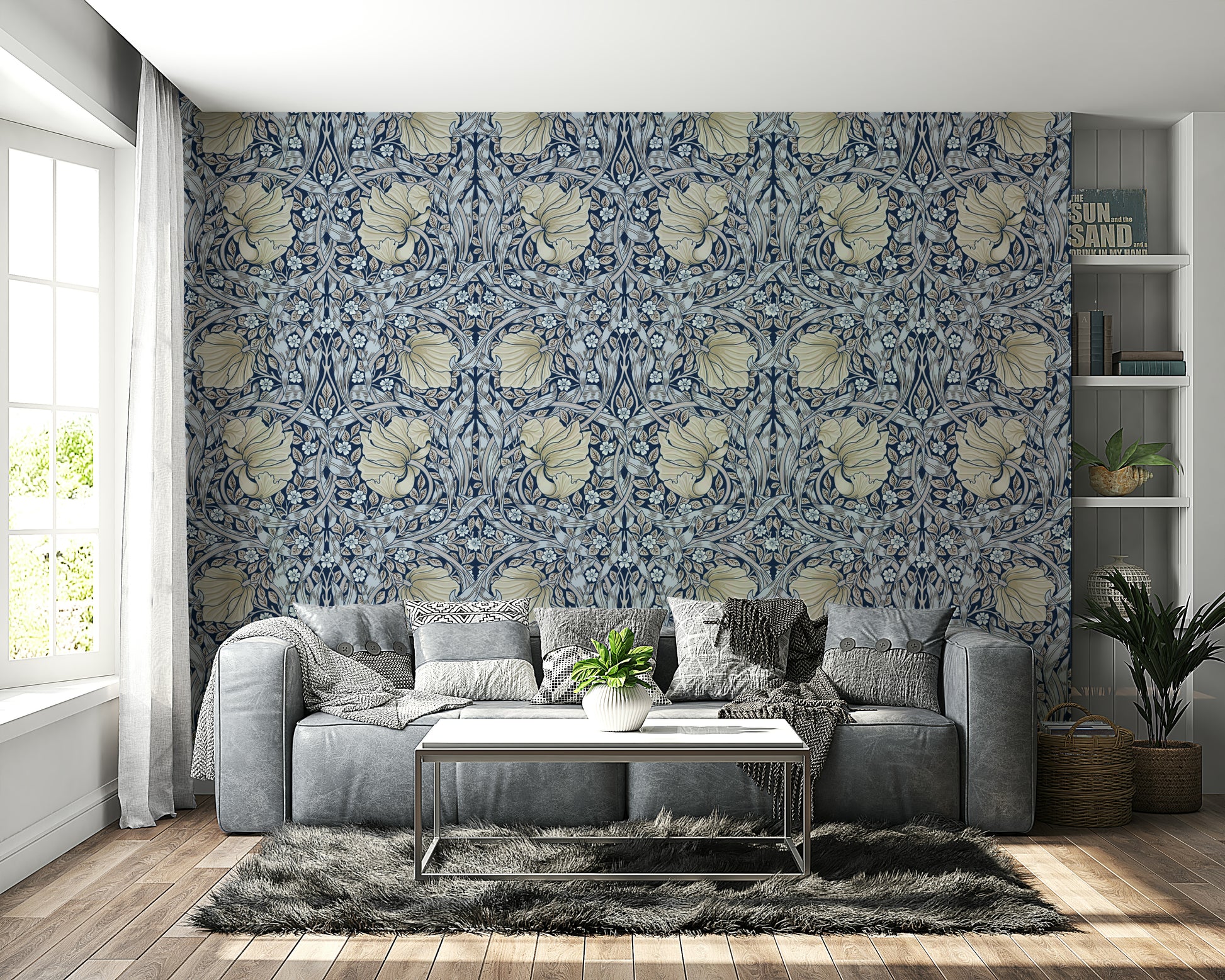 Handcrafted William Morris wallpaper

