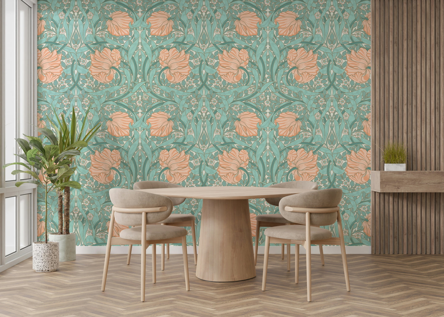 Classic William Morris wallpaper for walls

