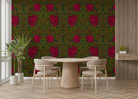 Victorian floral wallpaper design

