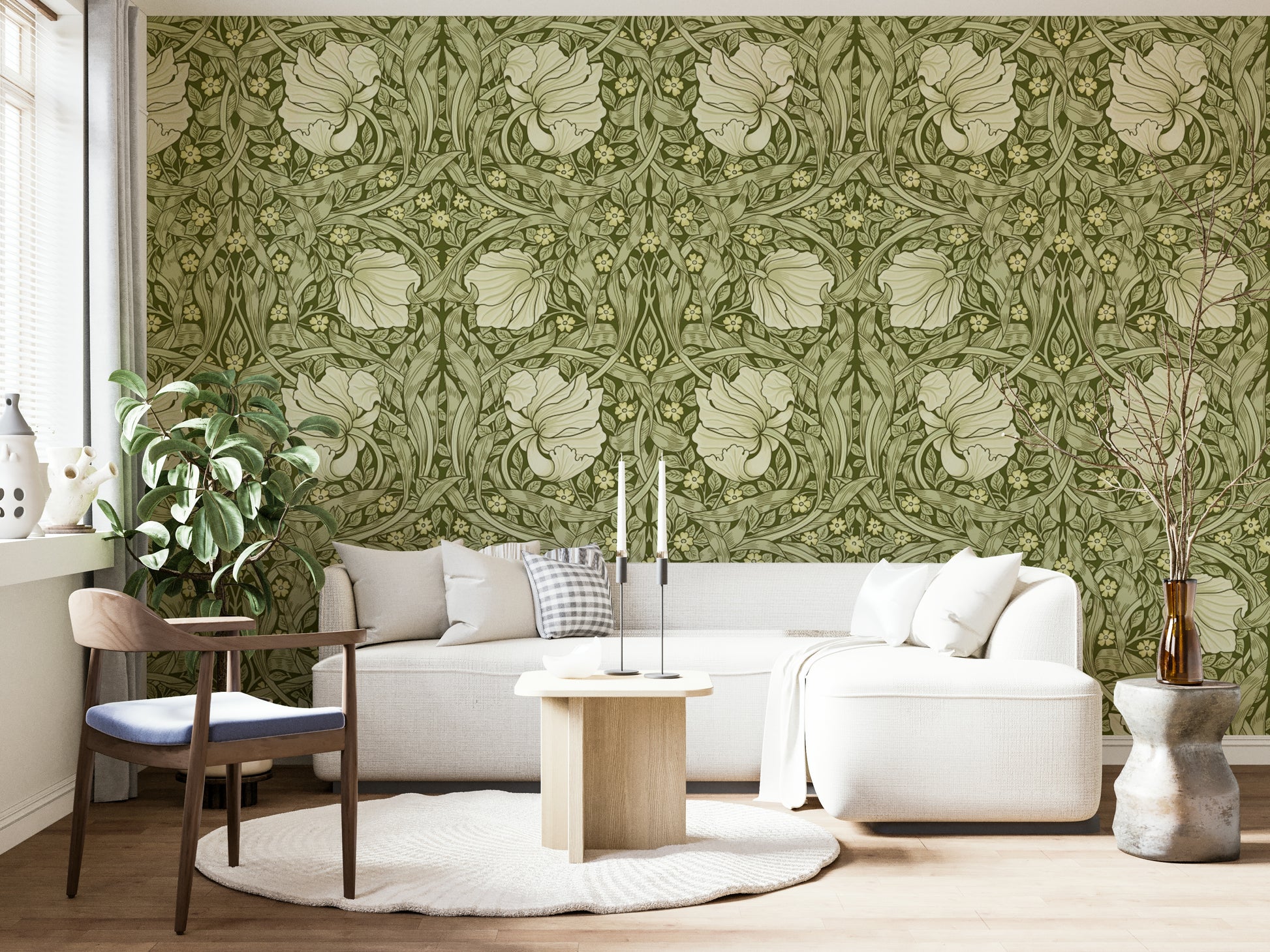 Handcrafted William Morris wallpaper

