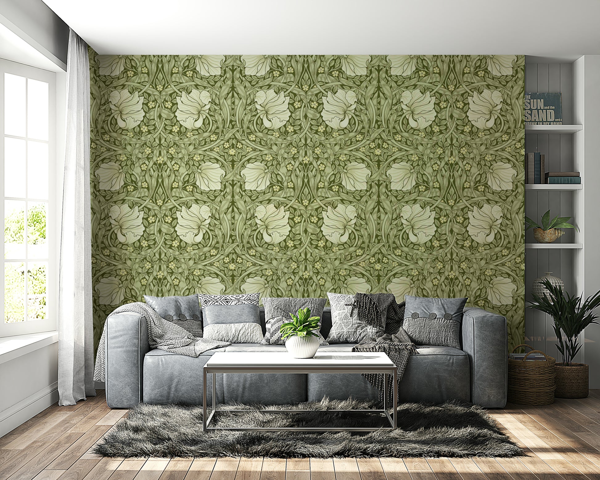 Classic William Morris wallpaper for walls

