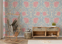Victorian floral wallpaper design

