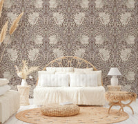 Victorian floral wallpaper design

