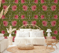 Vintage-inspired William Morris wallpaper for cozy spaces

