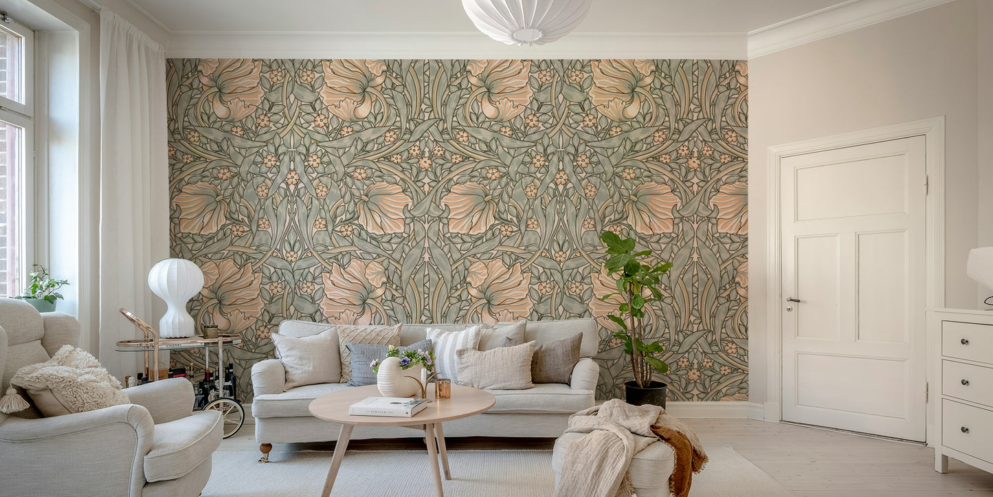 Peel and stick pimpernel wallpaper for living rooms

