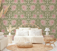 Elegant floral wallpaper featuring pimpernel flowers

