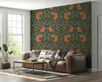 Traditional British design floral wallpaper

