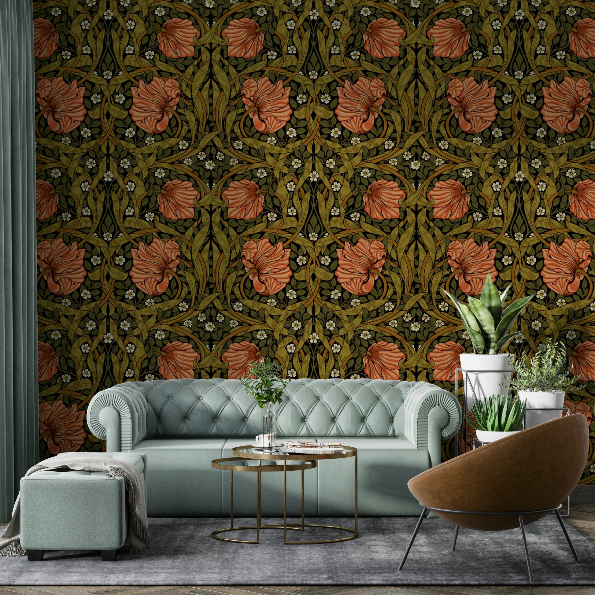 Timeless British design wallpaper for cozy interiors

