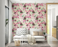 Whimsical garden rose wallpaper for bedrooms

