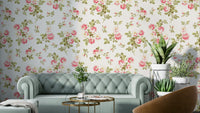 Romantic rose garden wallpaper for walls

