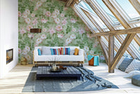 Romantic floral wallpaper for bedroom

