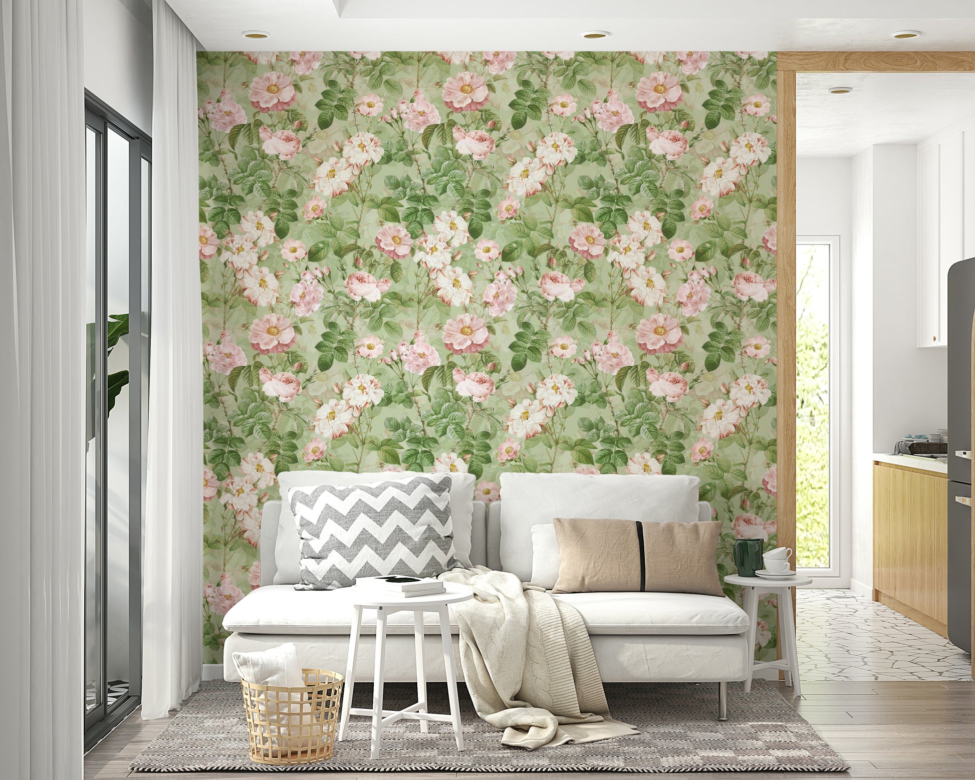 Vintage rose wallpaper for walls

