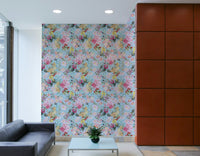 Floral wallpaper with soft rose patterns

