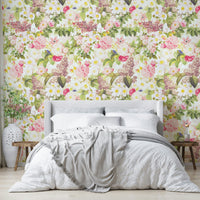Timeless vintage garden wallpaper design


