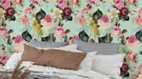 Vintage rose floral wallpaper for walls

