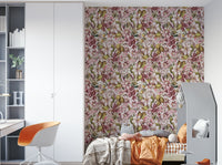 Vintage Botanical Garden Wallpaper featuring detailed floral illustrations.

