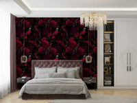Midnight Bloom 1 wallpaper with intricate dark floral designs

