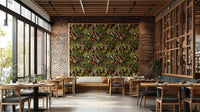 Nature-filled wallpaper with subtle animal elements for a bold look


