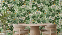 Passionflower Paradise Wallpaper with vibrant passionflowers and greenery.

