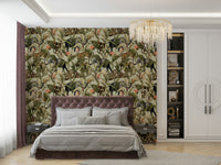 Tropical wall mural bringing the beauty of the jungle indoors.

