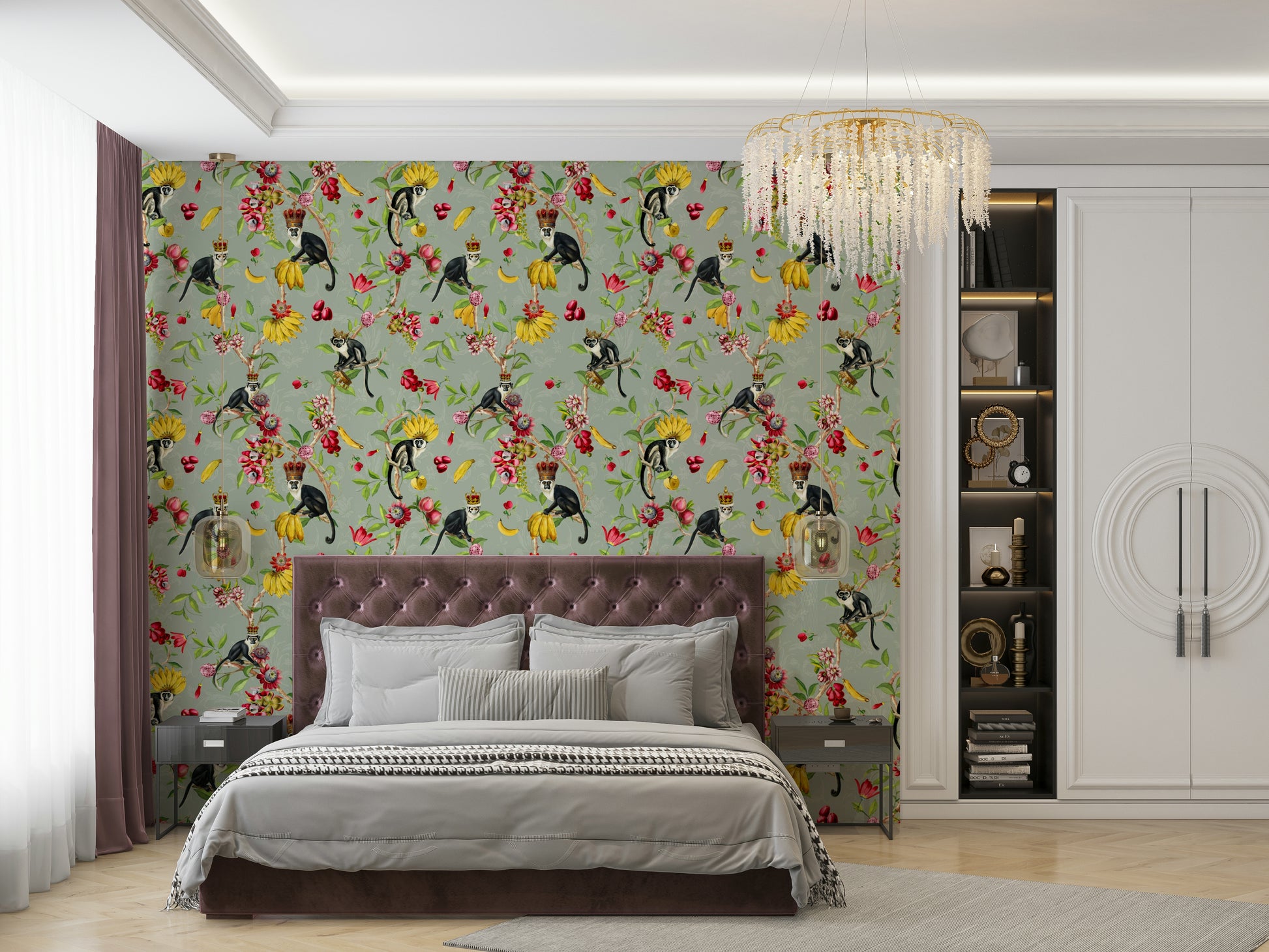 Monarch butterfly wallpaper bringing a touch of nature to your space.

