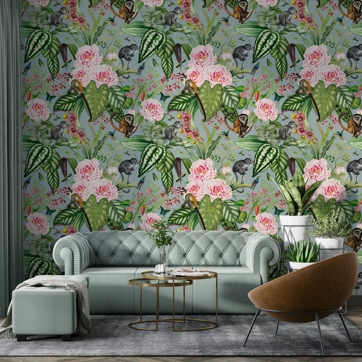 Nature-inspired wallpaper with lush foliage and gentle tones.

