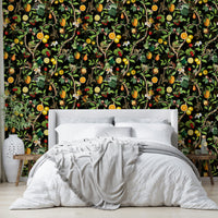Fun jungle wallpaper featuring primates and dense tropical foliage.

