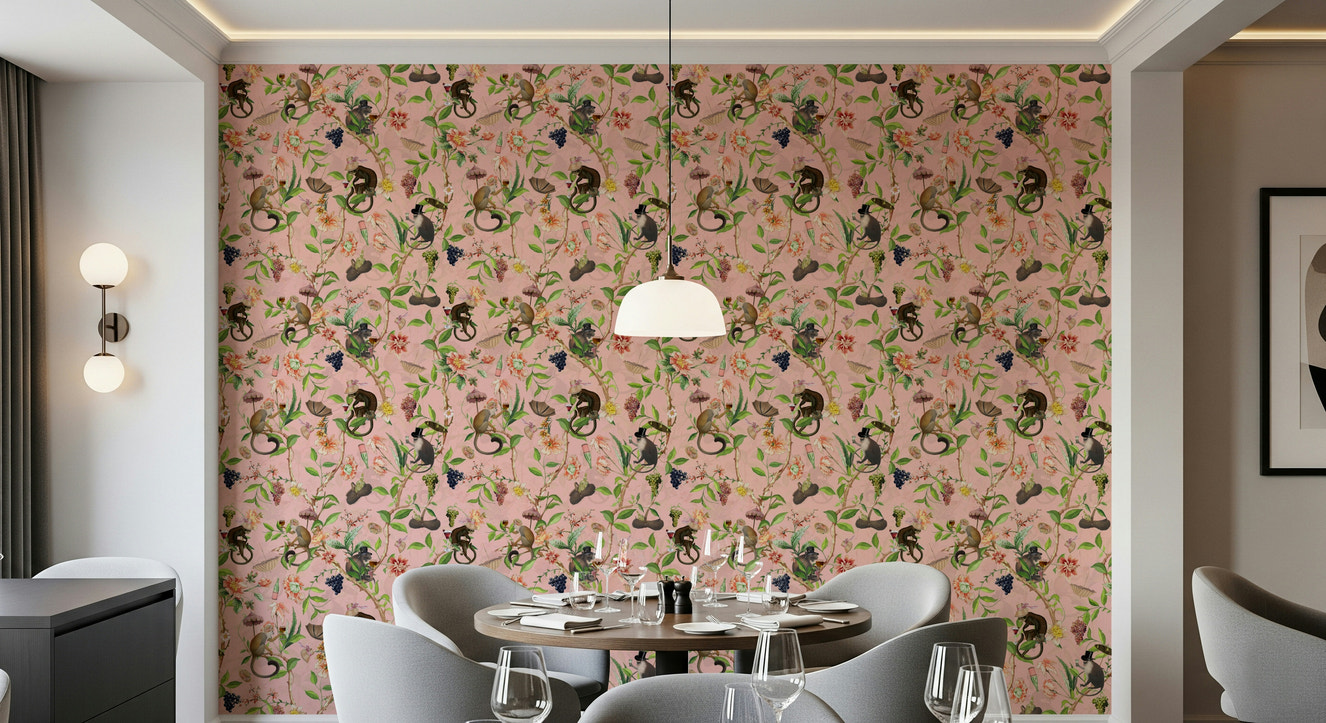 A Primate's Garden Party Wallpaper⁠