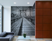 Brooklyn Bridge mural wallpaper bringing NYC’s energy indoors.

