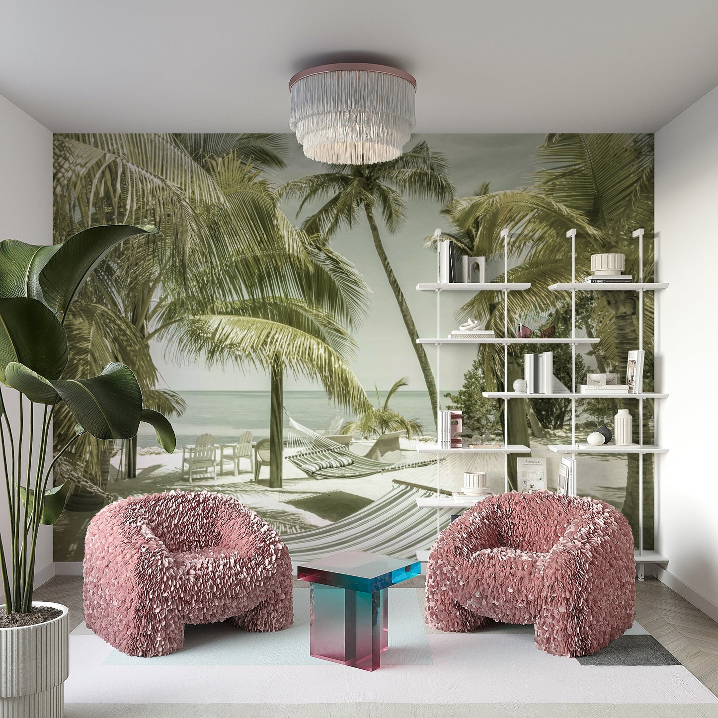 FLORIDA text mural with vintage travel style

