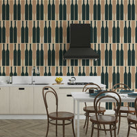 Sophisticated geometric blue pattern wall mural for any space.

