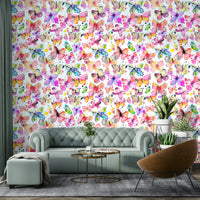 Graceful butterfly mural with gentle movement and color.

