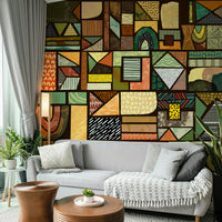 Afrika Wall Mural featuring African wildlife and savanna landscapes.

