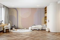 Neutral-toned gentle arches mural for elegant, minimalist decor.

