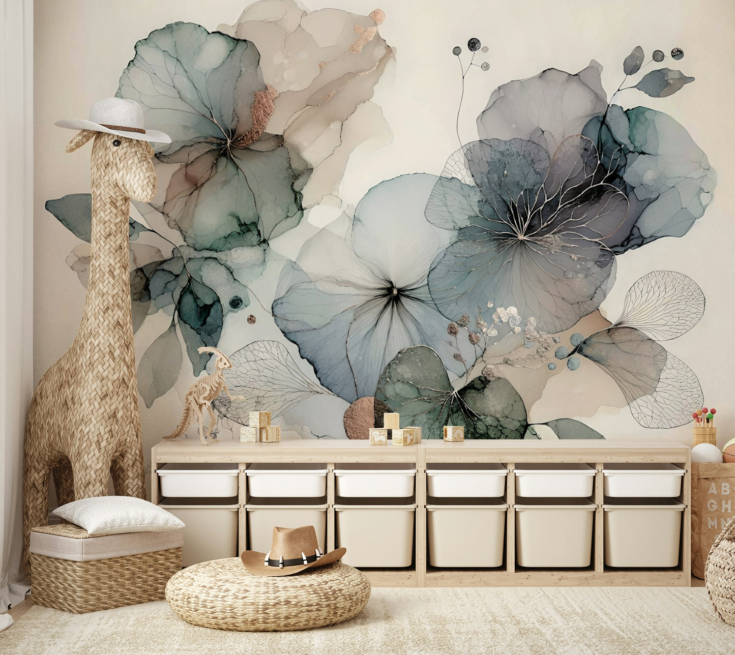 Dreamy Florals Wall Mural