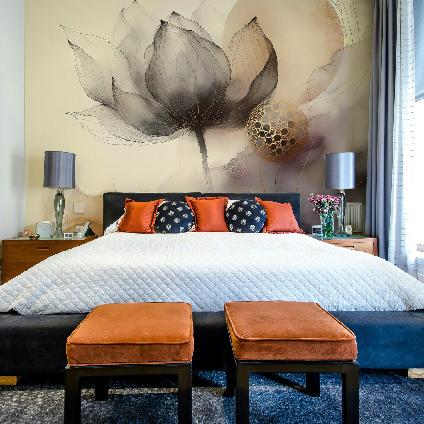 Ink Wash Floral Haze Wall Mural