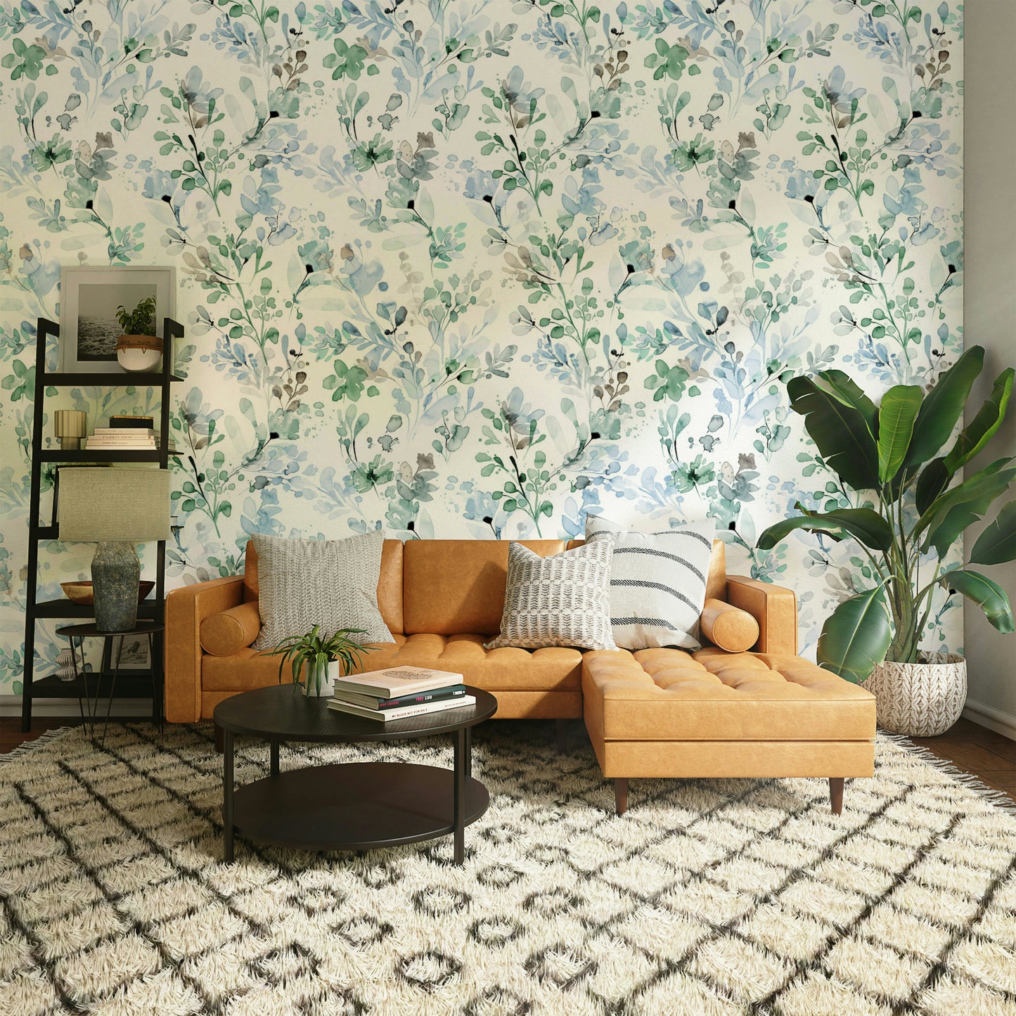 Wild Grasses Botanical Nature Sage Green Wallpaper⁠