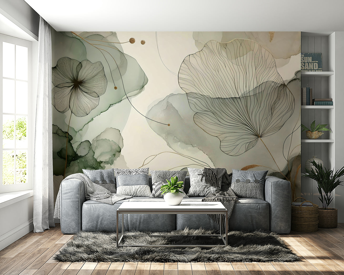 Whispering Sage Blossoms Wall Mural