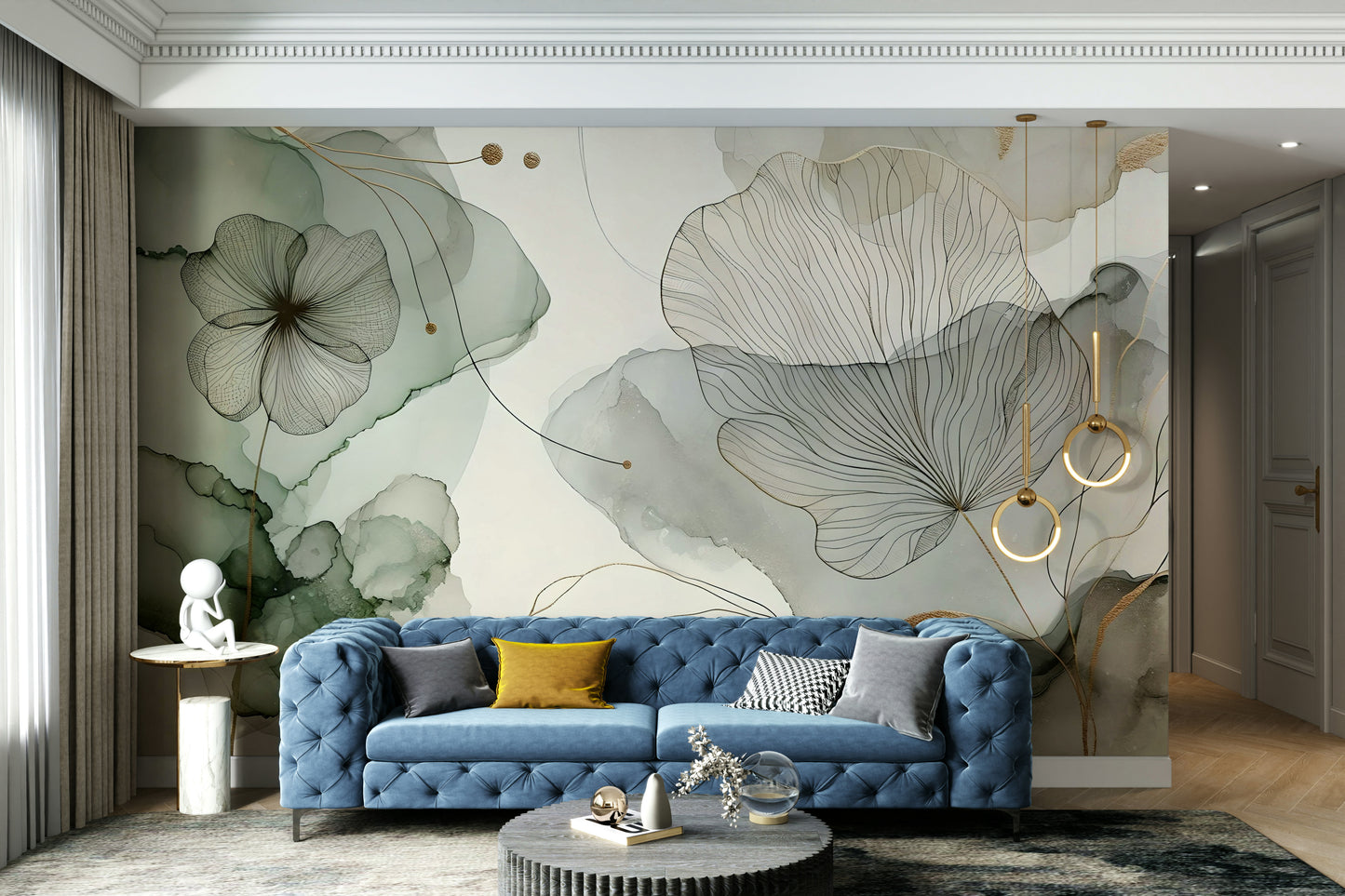 Whispering Sage Blossoms Wall Mural