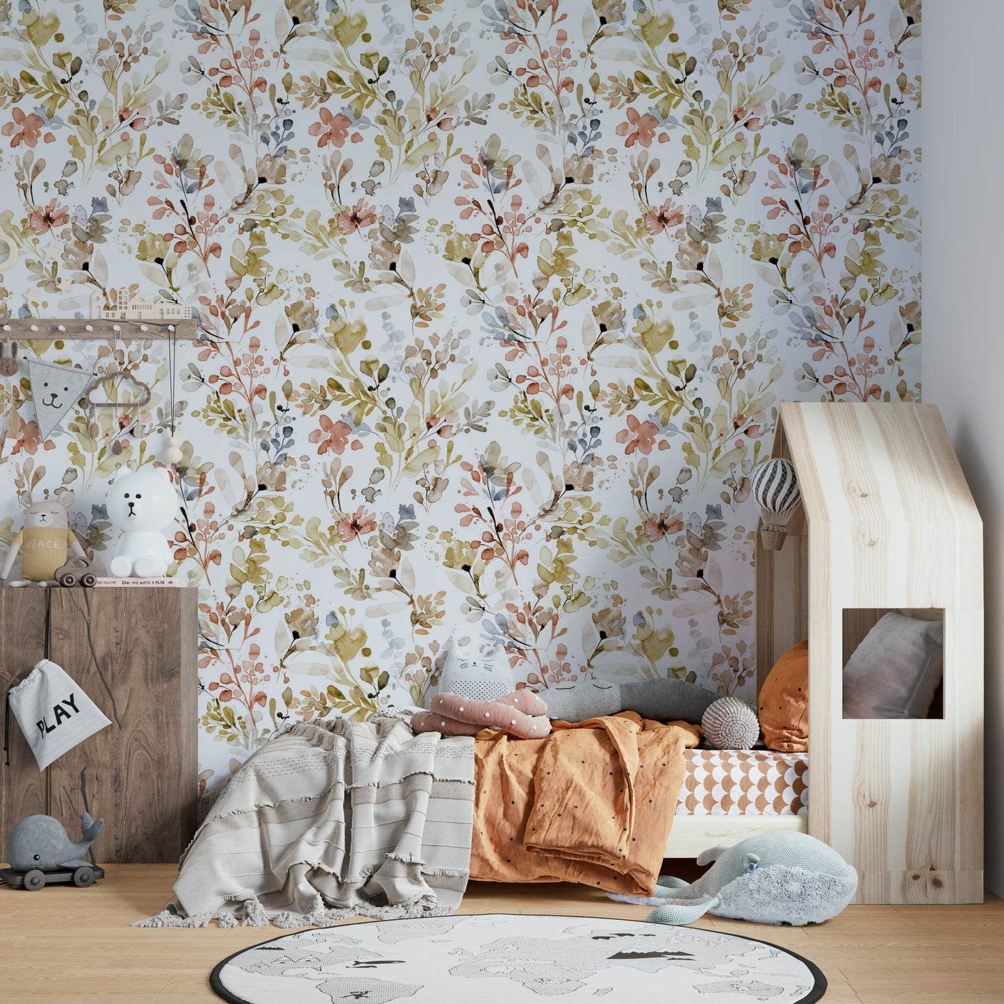 Wild Nature Plants Gold Wallpaper⁠