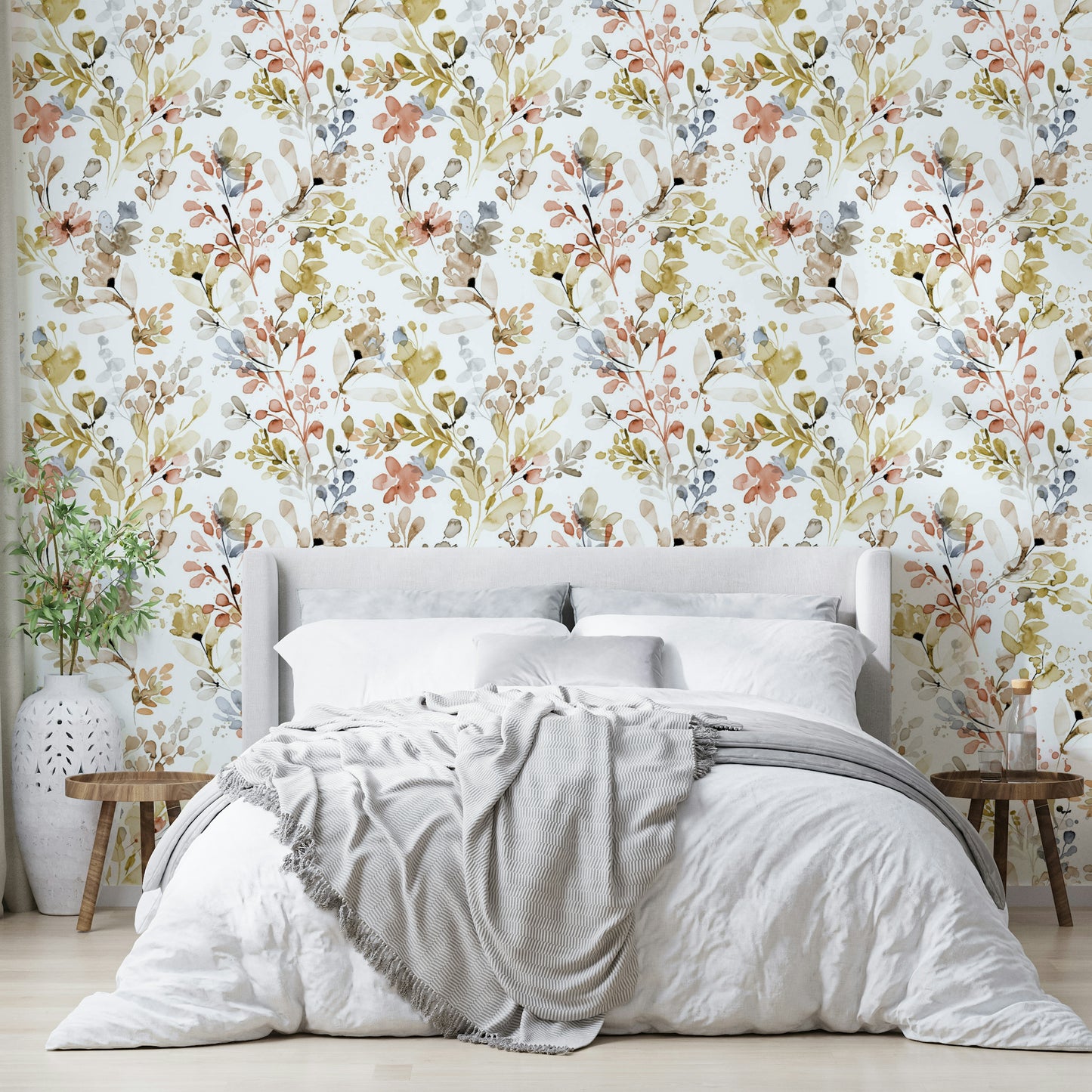 Wild Nature Plants Gold Wallpaper⁠